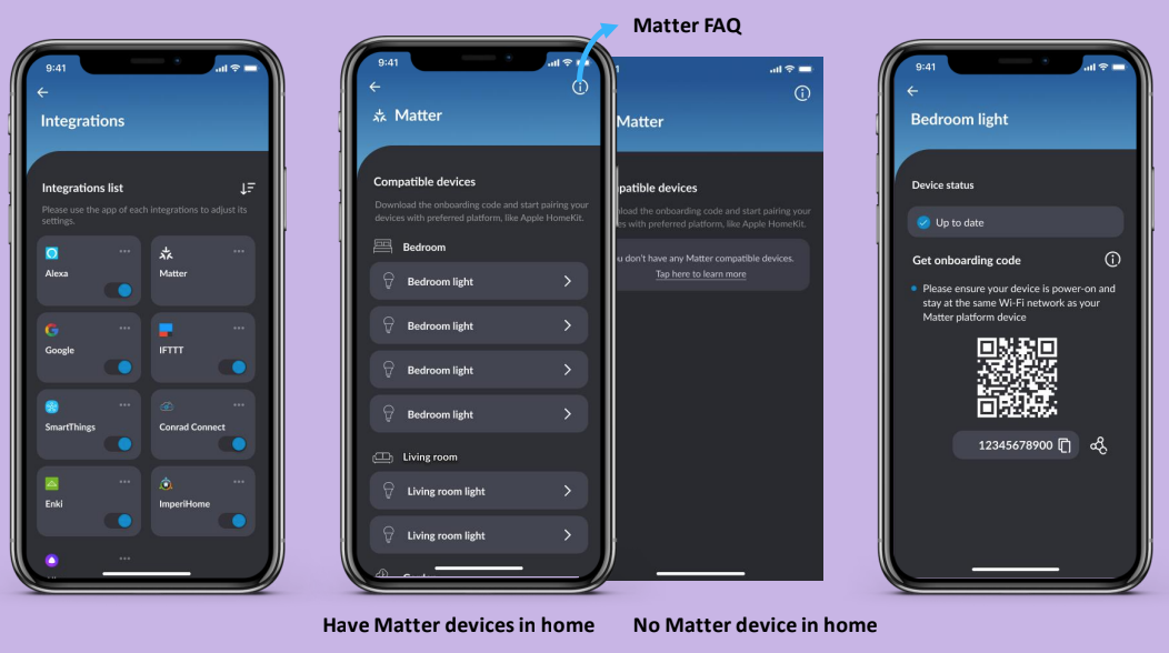 Matter flow in app